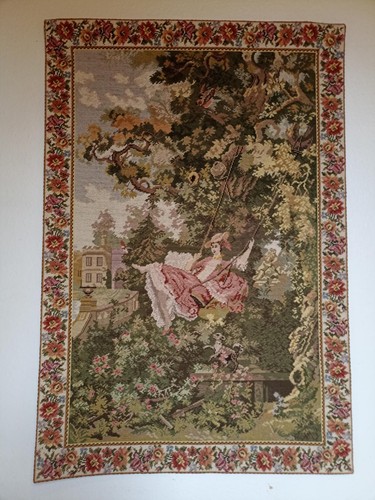 Gobelin bild schaukelnde frau - gobelin,