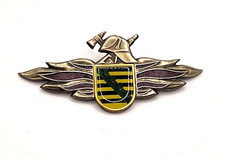 Mützenabzeichen Feuerwehr Sachsen Abzeichen Mütze Schirmmütze Uniform 869