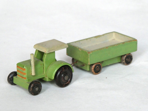 Grüner traktor mit hänger - grüner,