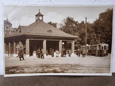 1929 Fürth Bay Wartehalle Fuerth Bahnhof S-Bahn Schnellbahn-Ziegelstein AK Tram