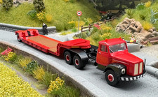 Scania LT 110 mit Nooteboom Tieflader Brekina 85109 OVP 1:87