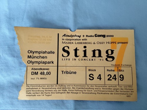 Alte konzertkarte sting - alte,