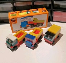 DDR PEBE MINI Auto Truck Kipper LKW OVP Steckbausteine Spielzeug Formo Lego