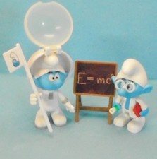 ASTRONAUTEN Schlumpf + WISSENSCHAFTLER = 2 Figuren komplett DE AGOSTINI TOP