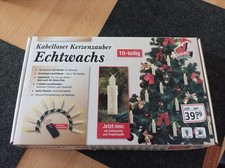 Kabelloser Kerzenzauber,10-teilig Kerzen-Echtwachs