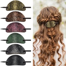 Haarspange, Haarspangen, Pferdeschwanzhalter, Kunstleder, oval, 6 Stück, Haar...