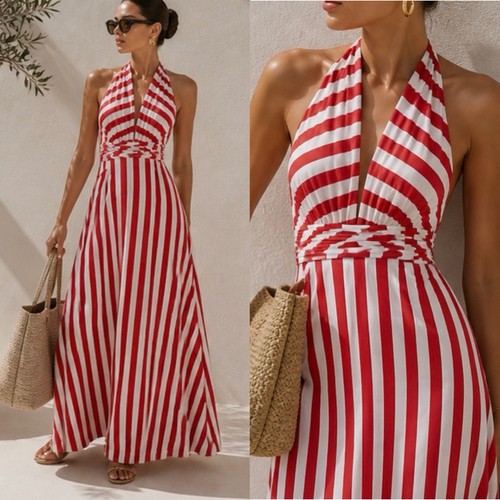 Maxikleid aus viskose rot - maxikleid,