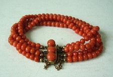 Antikes Korallen Armband um 1880