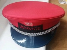 DB Schirmmütze Gr 59 Deutsche Bahn 2001 Mütze Abzeichen "SERVICE" Rotkäppchen