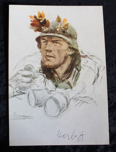 Postkarte soldatenstudie - postkarte,