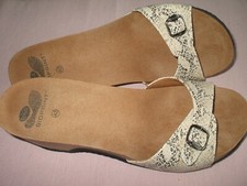 Dr.Scholl Zoccoli Plateau Pantoletten Bioprint Sandaletten Clogs Mules 42 Neu