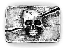 Totenkopf gürtelschließe - totenkopf,