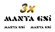 3er Set Opel Manta B GSI • Schriftzug • Aufkleber • Sticker • Plott • o10