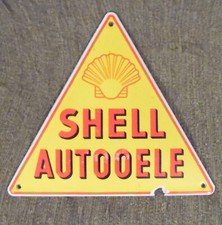 Email Schild , Shell Autooele , dreieckig ,  15 cm x 13 cm