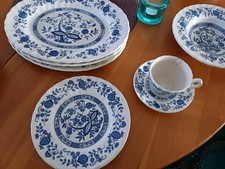 Englisches Porzellan KAFFEESERVICE  Myott Meakin Blue Onion 6 GEDECKE