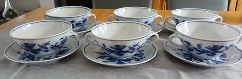 Suppentassen zwiebelmuster - suppentassen,