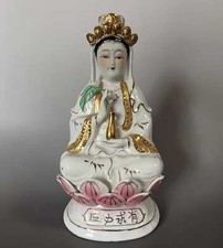 Kwanyin Buddha Figur Porzellan Guanyin Statue alte China Skulptur AsienLifeStyle