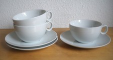 3x Thomas Loft Porzellan Teetasse Cappuccinotasse Tasse Untertasse weiß TOP