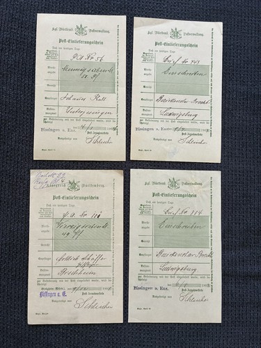 Württemberg postschein - württemberg,