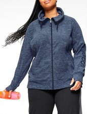 NEU - KangaROOS - GR. 48/50 - kuschelige Fleecejacke jeansblau