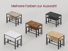 VASAGLE Esstisch mit 2 Bänken