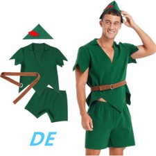 DE Herren Weihnachtselfen Elfe Kostüm Weihnachten Elfen Wichtel Cosplay Outfit