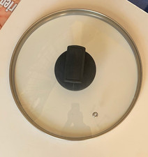 Glasdeckel mit Kunststoff-Knauf und Edelstahlrand / Ø 24cm Topfdeckel