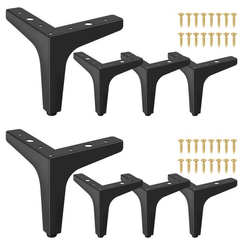 Möbelfüße stahl schwarz - 8x,