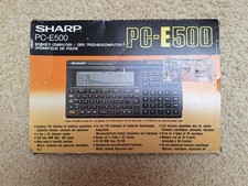 SHARP Pocket Computer Taschenrechner PC-E500S 32KB + 128 KB Card + Manual + OVP