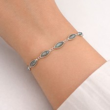 Labradorit armband silber 925 - labradorit,