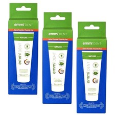 3x Emmi Dent Ultraschallzahnpasta Nature ohne Fluorid