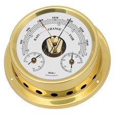 Wetterstation, Messing [Fischer FI-1508BTH] Barometer, Thermometer, Hygrometer