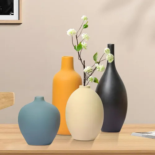 4er set keramikvasen blumen - 4er,