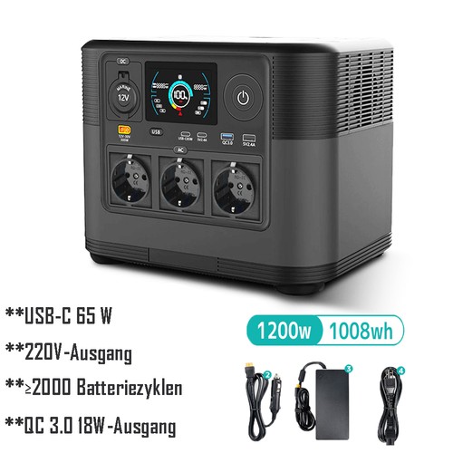 Tragbare powerstation 1200w - tragbare,