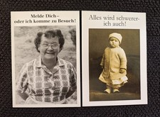 2 Schwarz-weiß Postkarten -