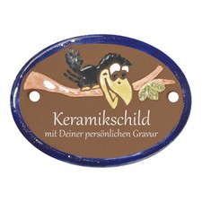 Keramik Schild 9,5 x 7,0 cm