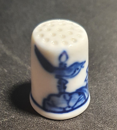 Porzellan fingerhut blau - porzellan, blau-weiß