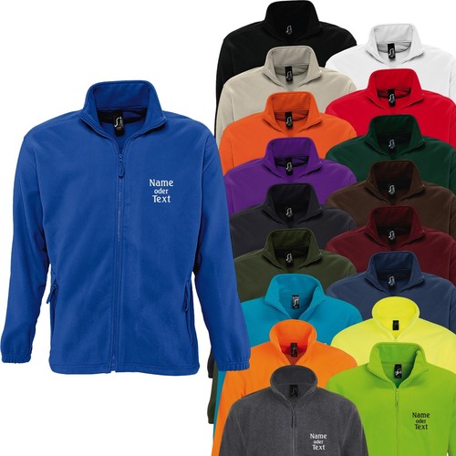 Fleecejacke north bestickt - fleecejacke,