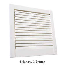 Lamellentür weiß geschlossen Holz LACKIERT EINBAUFERTIG Möbeltür Lamellentüren