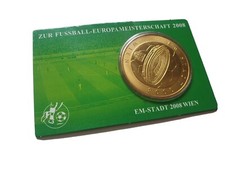 Münze Fussball Europameisterschaft 2008 Österreich Schweiz EM Stadt Wien
