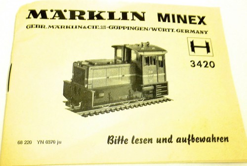 Märklin minex 3420 anleitung - 3420,