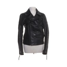 H&M, Bikerjacke, Herren, Größe: 46, Schwarz, Leder, Einfarbig, Feinstrick #2Ks