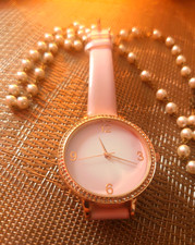 Damen Mode Uhr ,Rosa mit