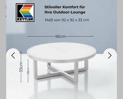 Kettler ego loungetisch rund - loungetisch,