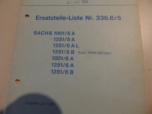 Sachs 1001 1251 - /5a, 1251/5b