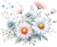 Aquarell Gänseblümchen Blume