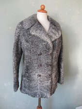 Pelzjacke Persianer grau halblang Größe 38 M / 40L