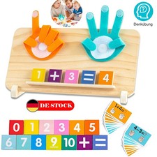 Montessori Spielzeug Lernspiel ab 4-6 Jahre Kinder Mathe Lernspielzeug aus Holz