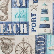 Dekostoff Küste blau maritim