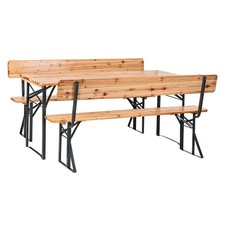 Bierzeltgarnitur Festzeltgarnitur Biertisch Bierbank Garnitur mit Rückenlehne